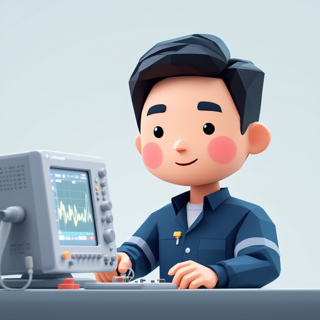 制御・電気系エンジニアのキャラクターイラスト